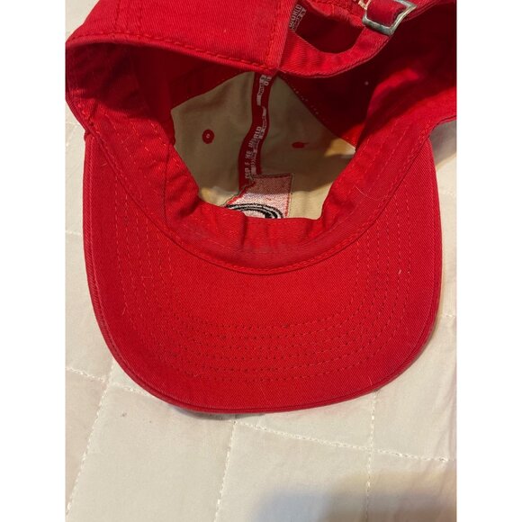 Georgia Bulldogs Adjustable Red & Beige Baseball Cap By Top Of The World preowne - Picture 7 of 9